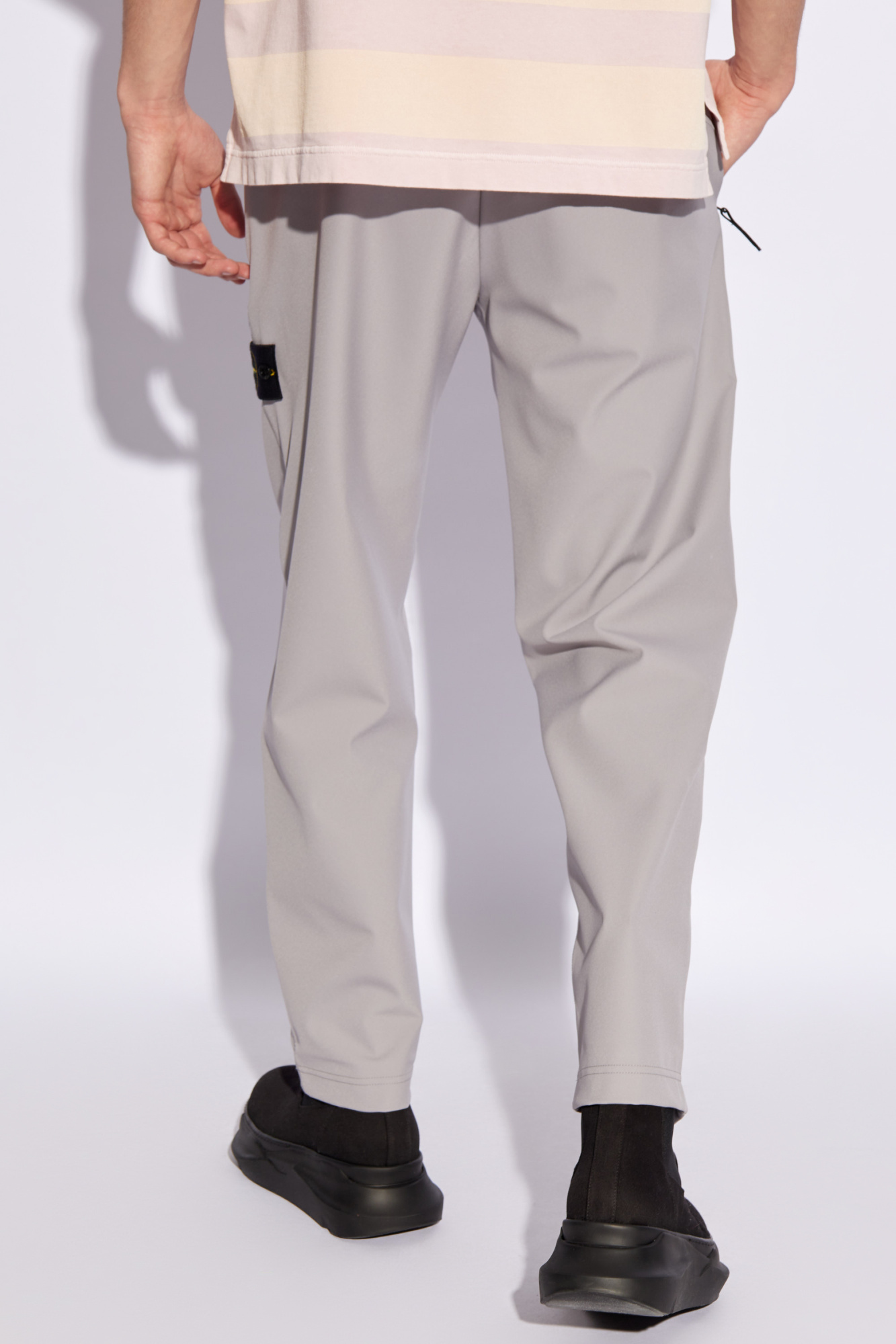 Grey Trousers with logo patch Stone Island - Vitkac Spain